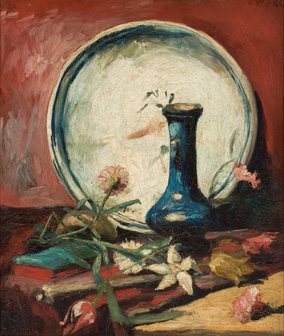 Vase with Chinese Asters and Gladioli by Vincent van Gogh